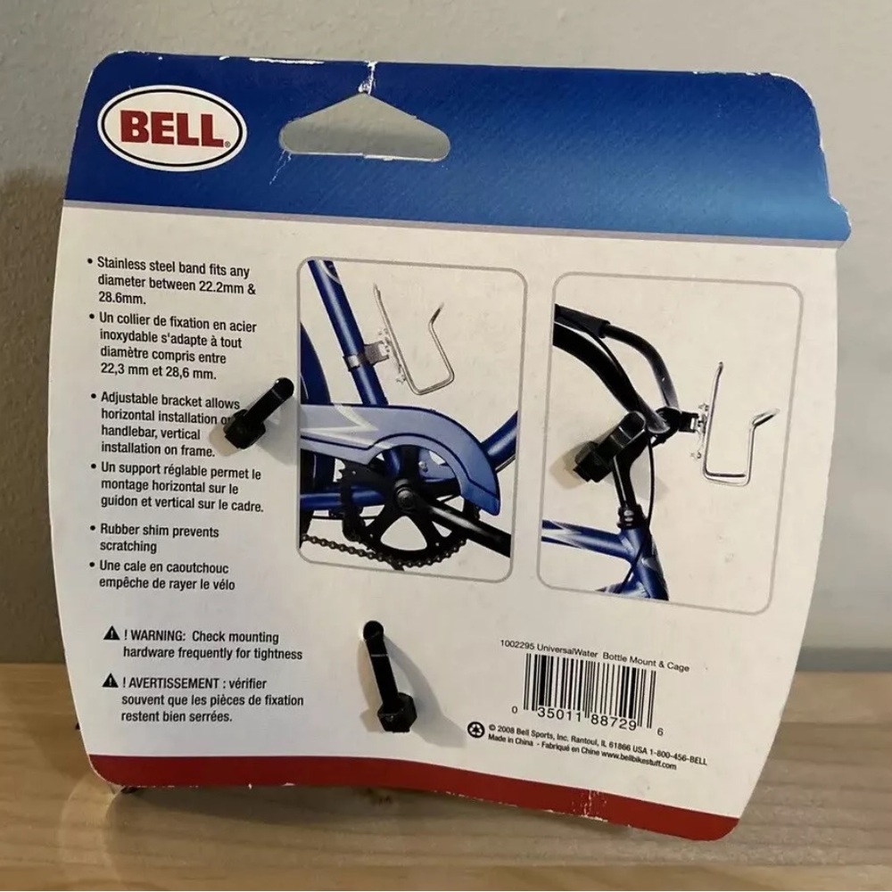 NEW Bell Sports Universal Bike Water Bottle Mount & Cage for Handlebar or Frame - Picture 2 of 5
